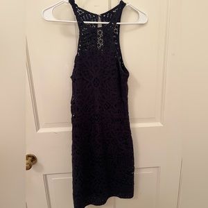 Lilly Pulitzer Navy Blue Crochet Dress - Jamie Shift